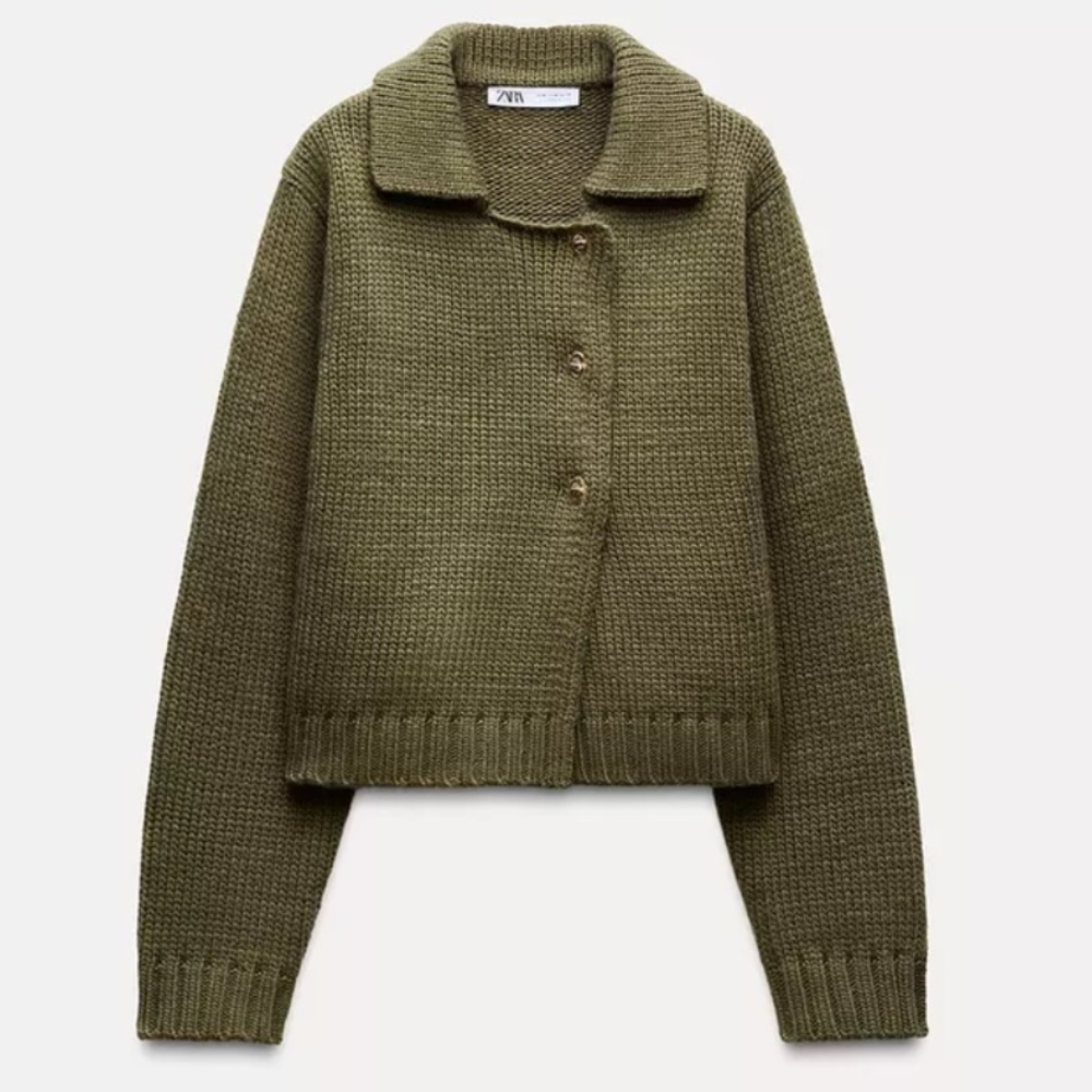 Zara Golden Button Knit Cardigan